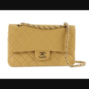 Chanel Medium Double Flap Bag Beige